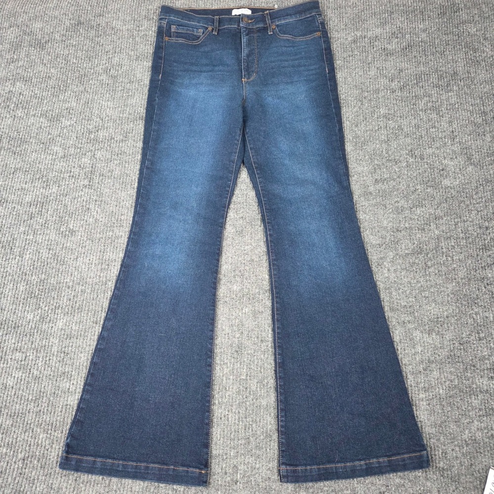 Sofia Jeans by Sofia Vergara Womens 12 Dark Wash High Rise Flare Denim